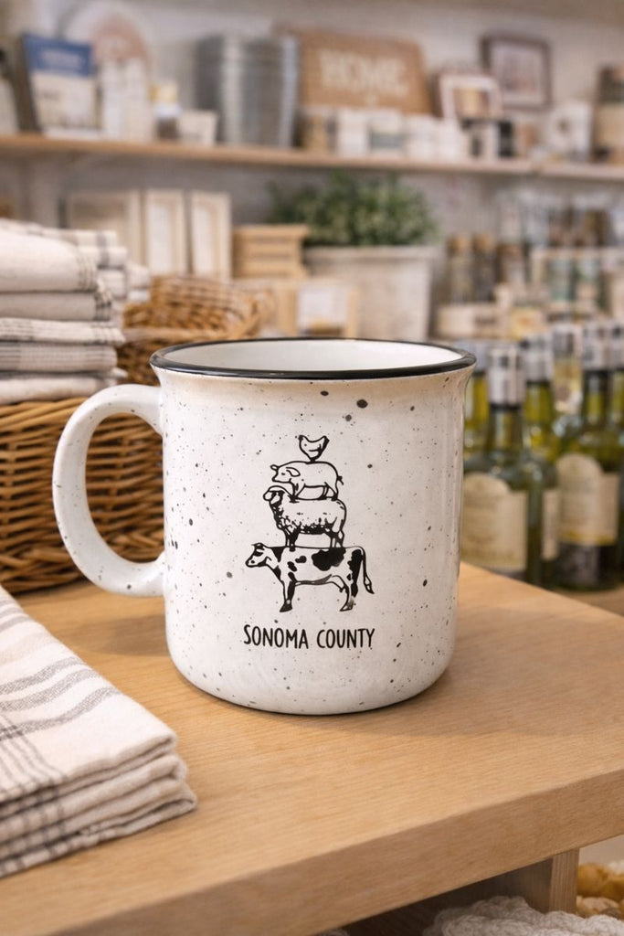 Luma Vintage Sonoma County Animal Stack Speckle Ceramic Mug 15 oz