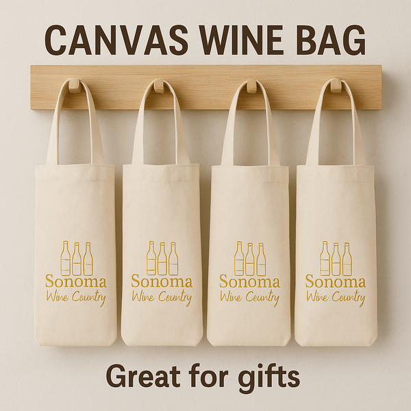 Sonoma Wine Country Canvas Wine Bag