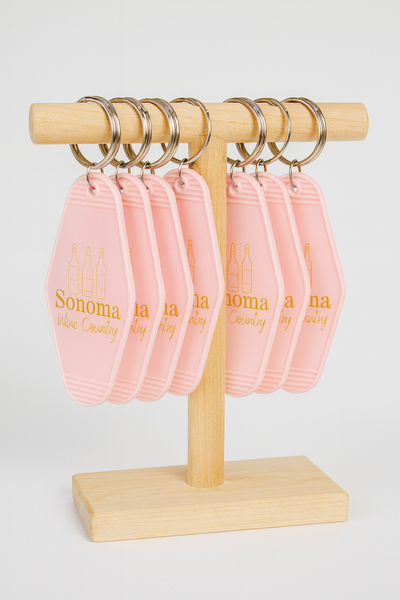Sonoma Wine Country Vintage Motel Keychain