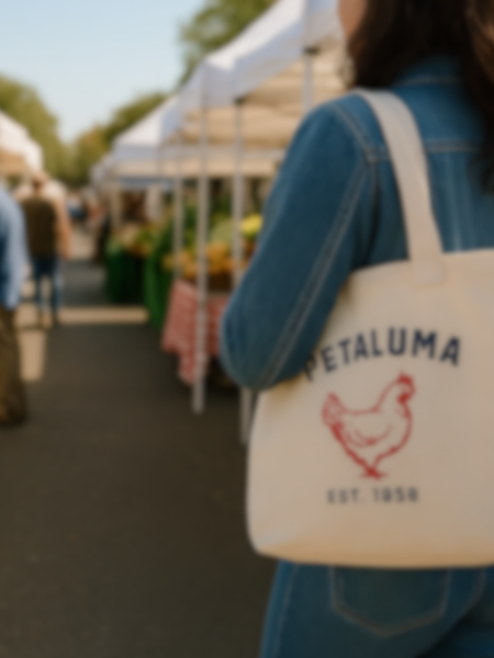 Luma Vintage Chicken Tote Bag - Natural