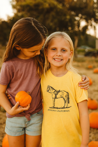 Petaluma Horse Kids Shirt- Yellow