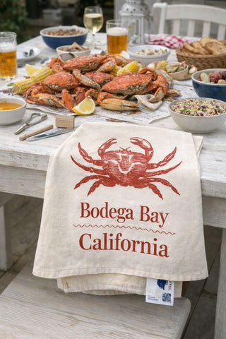 Bodega Bay Crab Organic Flour Sack Tea Towel
