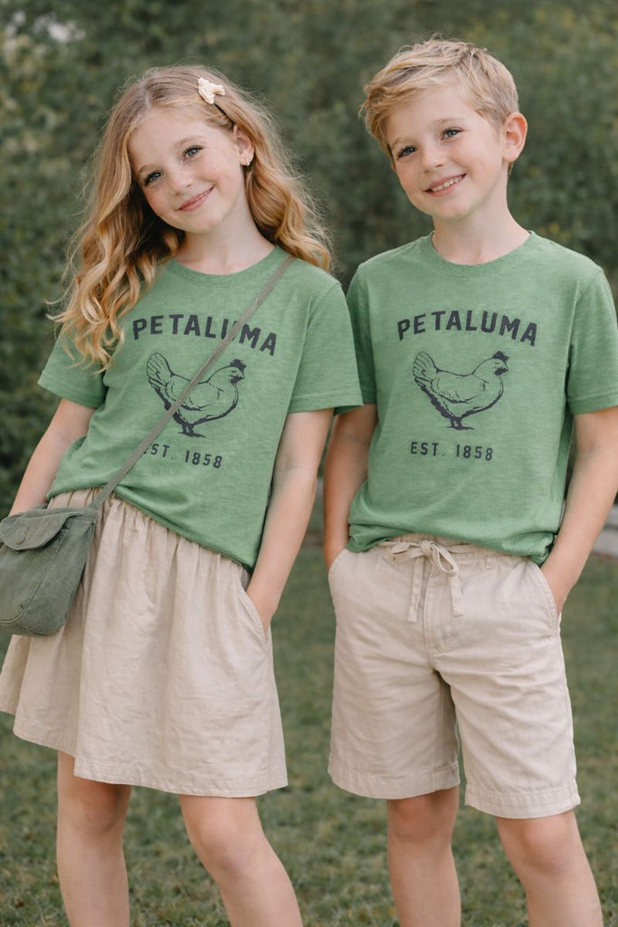 Green Kids Luma Vintage Petaluma Chicken Shirt