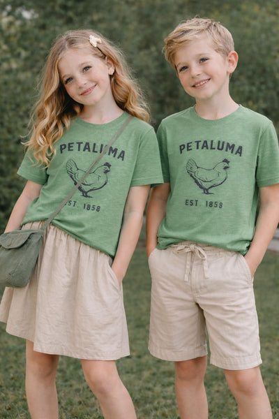 Green Kids Luma Vintage Petaluma Chicken Shirt