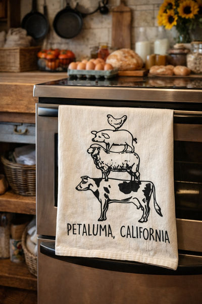 Petaluma Animal Stack Towel - Organic Flour Sack
