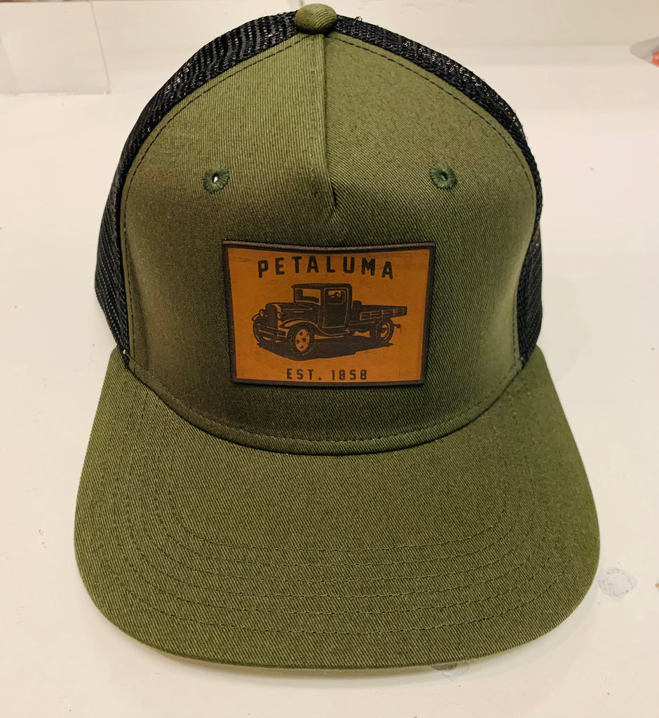 Petaluma TruckerHat- Green / Black Mesh