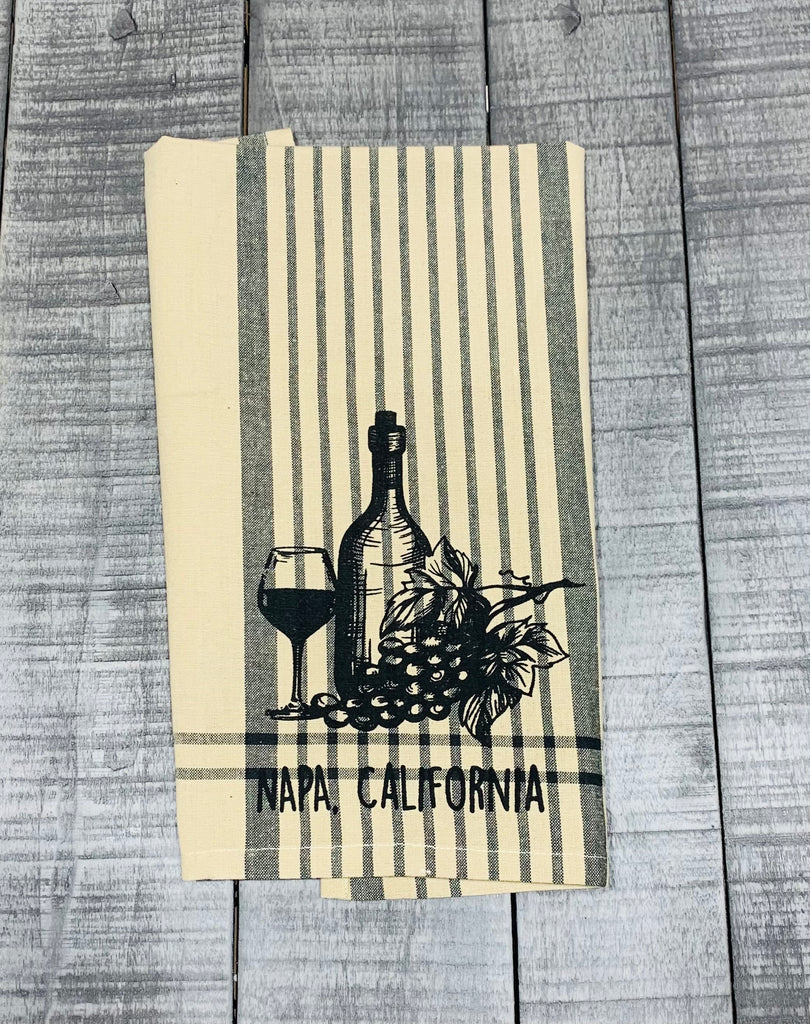 Napa Wine Tea Towel Burberry Plaid