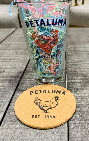 Petaluma Chicken Cork Coaster.