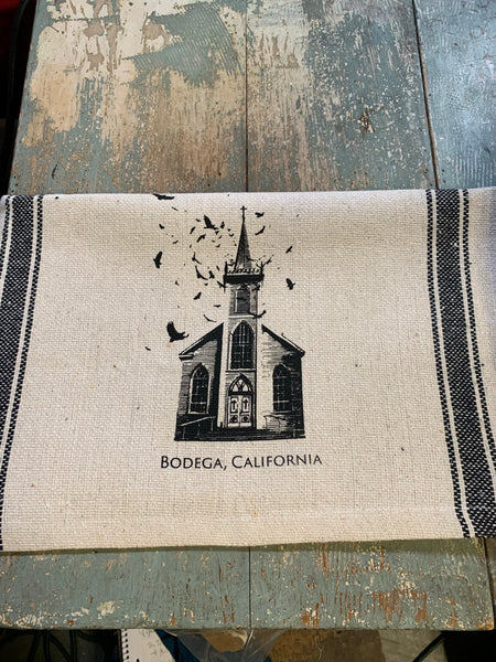 Bodega Tea Towel- Rustic Black Stripe