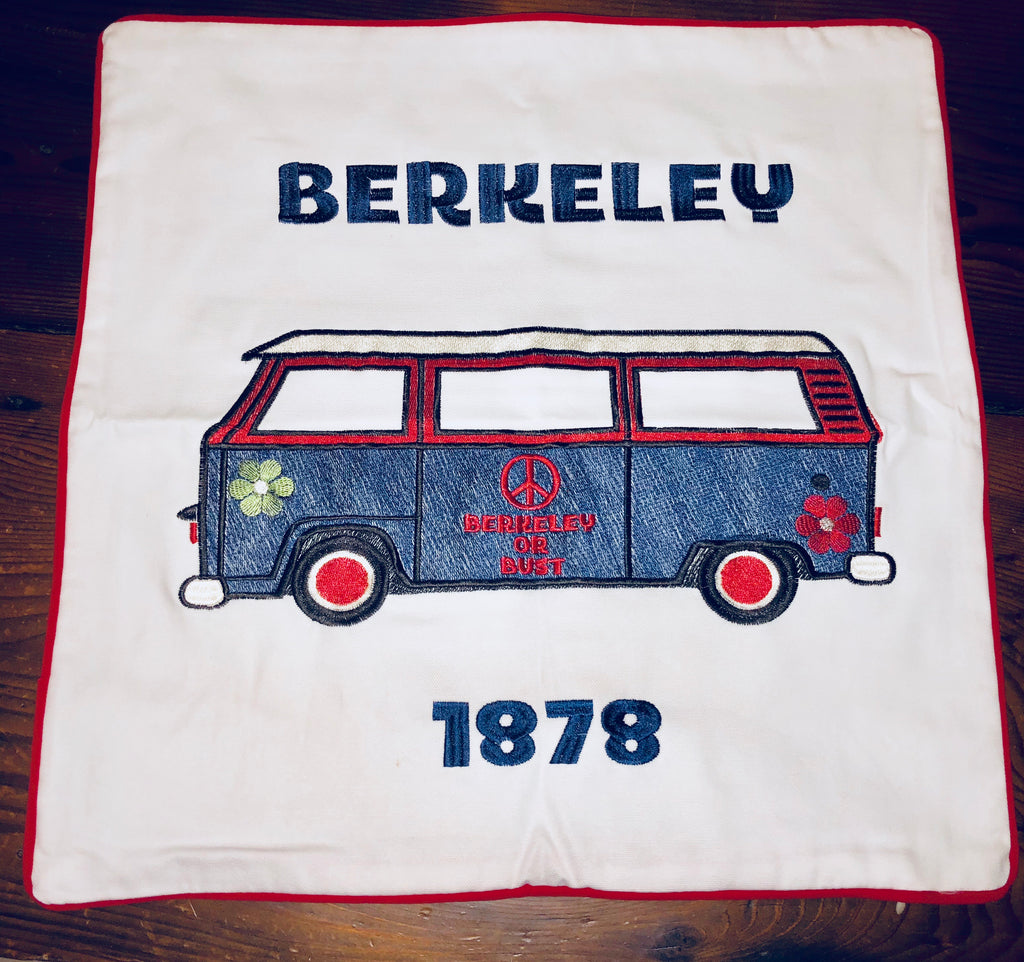 Embroidered Berkeley Van  Pillow Cover by Luma Vintage