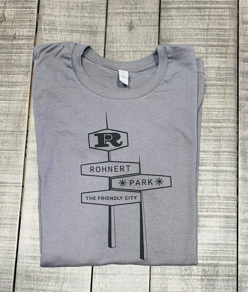 Men's T-shirt with Rohnert Park Sign -Asphalt