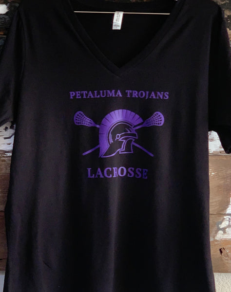 Petaluma Lacrosse Black Women’s V-neck