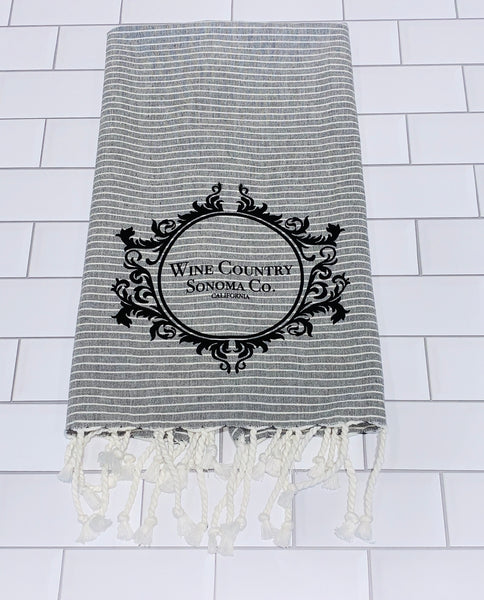 Luma Vintage Wine Country Sonoma County Tea Towel