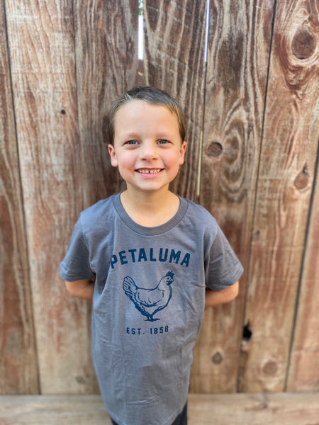 Grey Kids Luma Vintage Petaluma Chicken Shirt