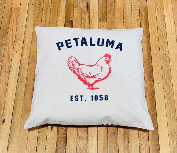 Luma Vintage Organic Canvas Pillow Cover-Petaluma Chicken