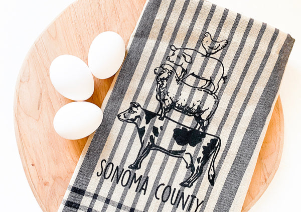 Luma Vintage Animal Stack Sonoma County Tea Towel