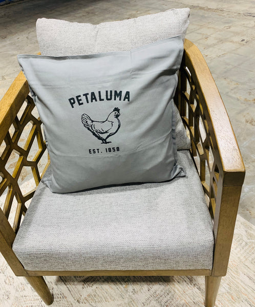 Petaluma Chicken Pillow Cover -Grey