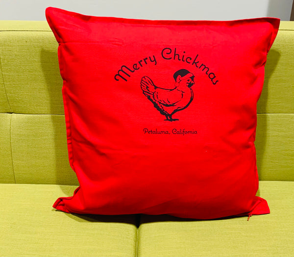 Merry Chickmas Pillow Cover