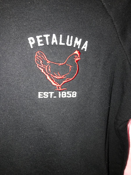 Kids Black Hoodie Sweatshirt with Luma Vintage Chicken Logo