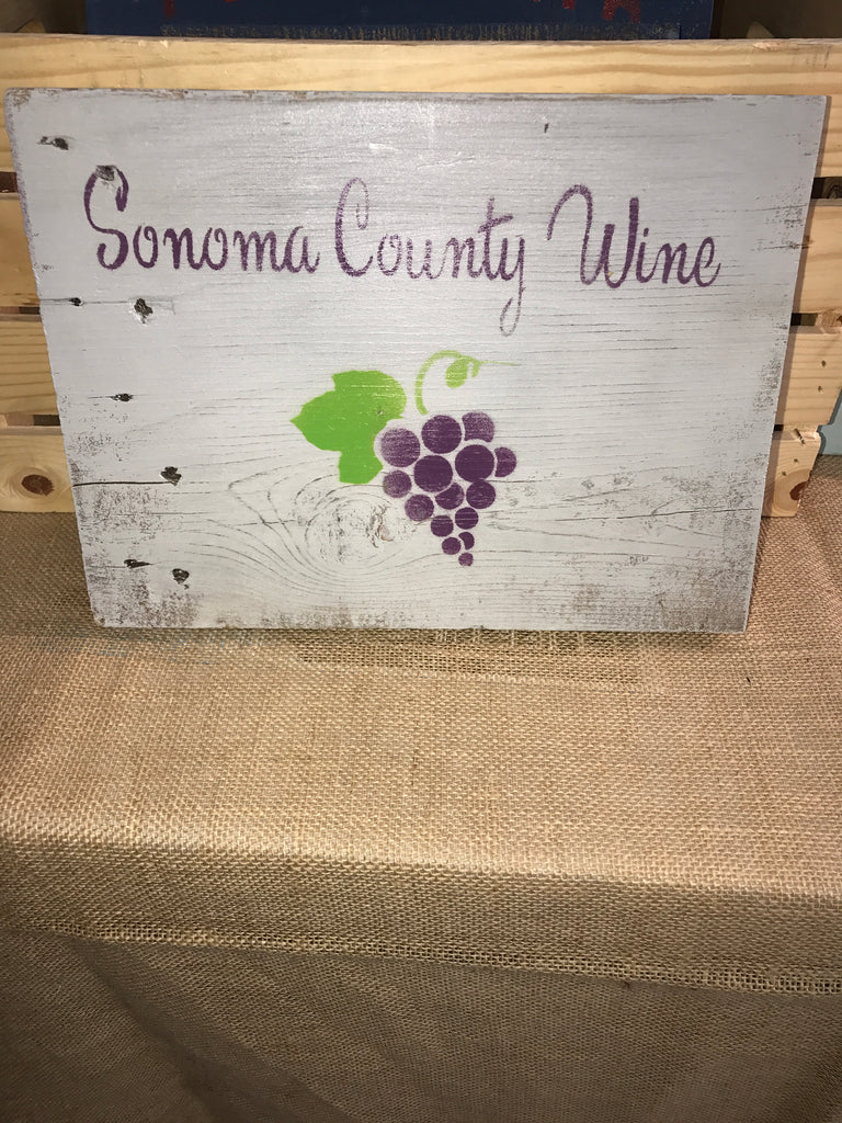Sonoma County Wine Sign-Reclaimed Wood