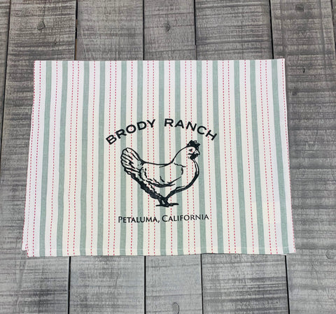 Brody Ranch Tea Towel with Luma Vintage Petaluma Chicken-Bavarian