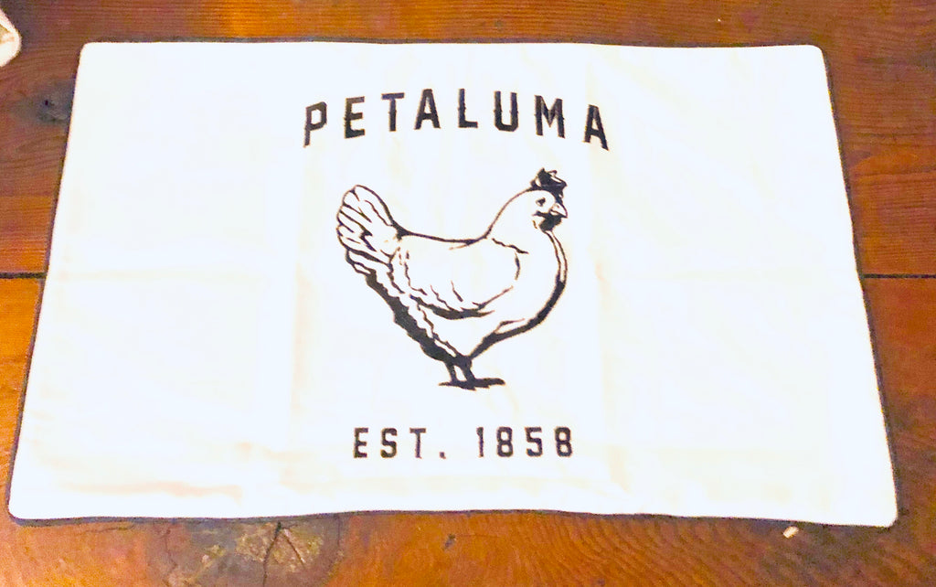 Petaluma Chicken Embroidered Lumbar Pillow Cover