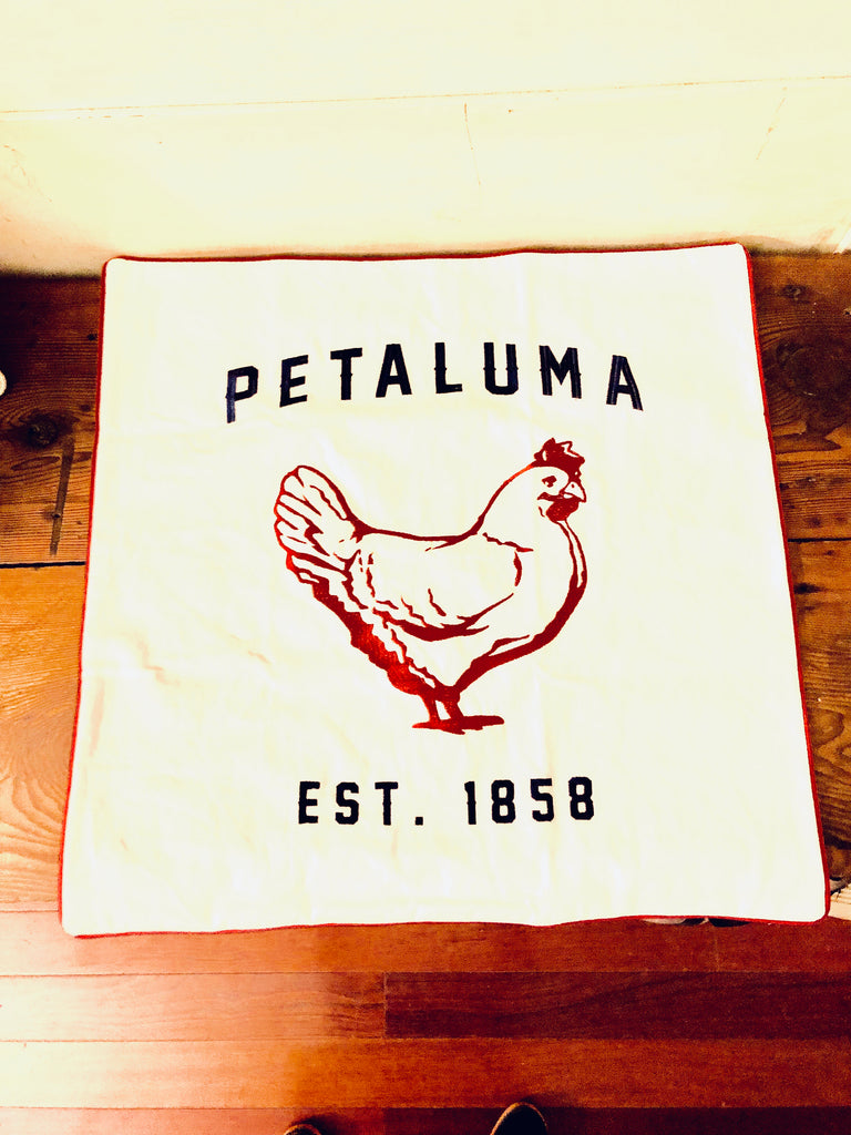 Euro Sham-Embroidered Petaluma Chicken Pillow Cover- Luma Vintage
